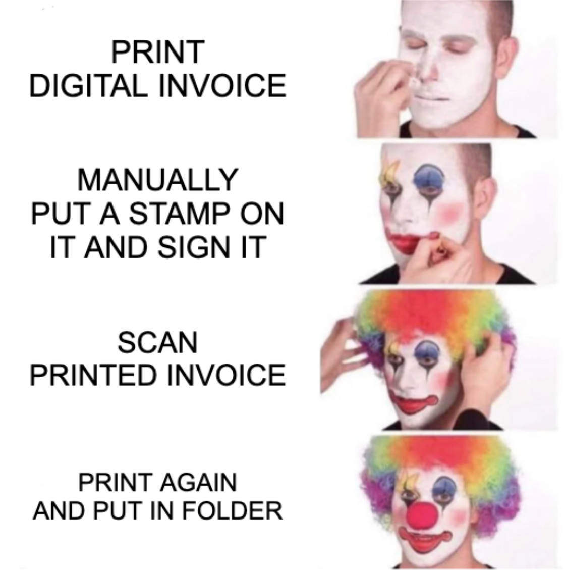 accounting Meme Invoice workflow