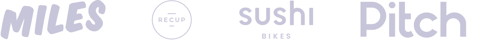 MILES, Recup, sushi Bikes und Pitch sind zufriedene Kunden.
