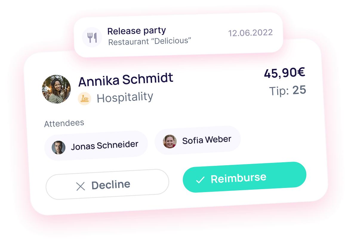 Simple processing of hospitality receipts